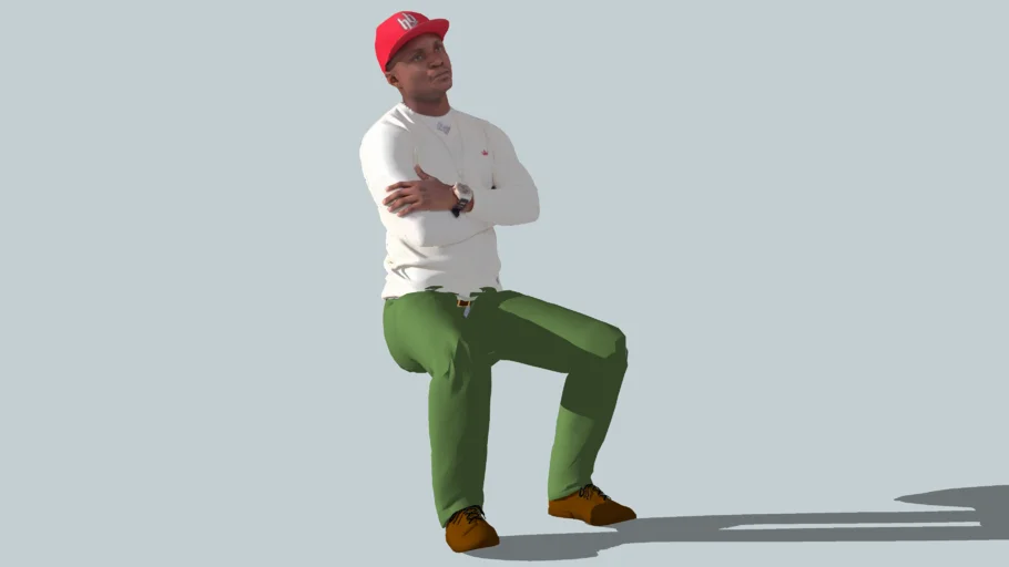 Sitting man
