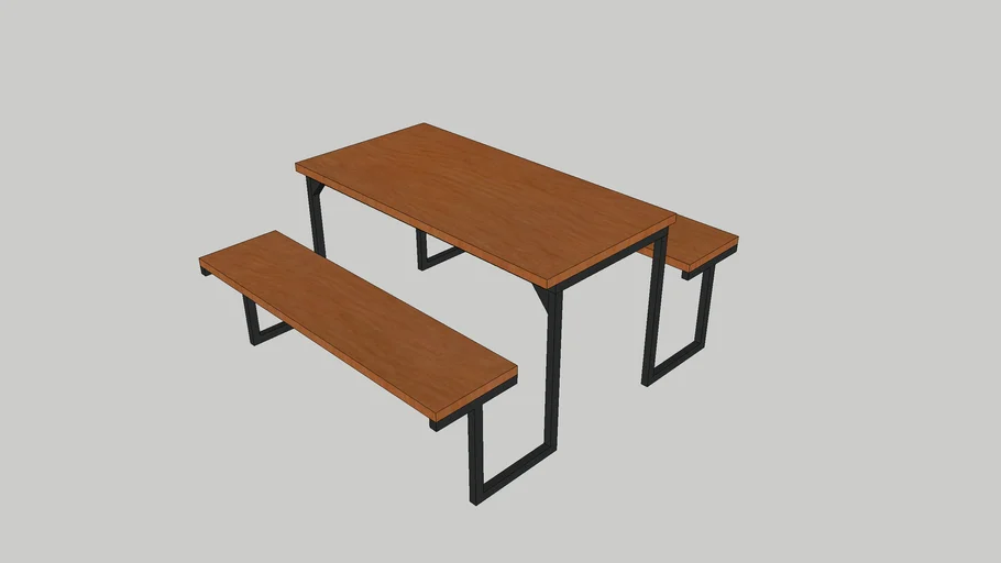 meja makan besi | 3D Warehouse