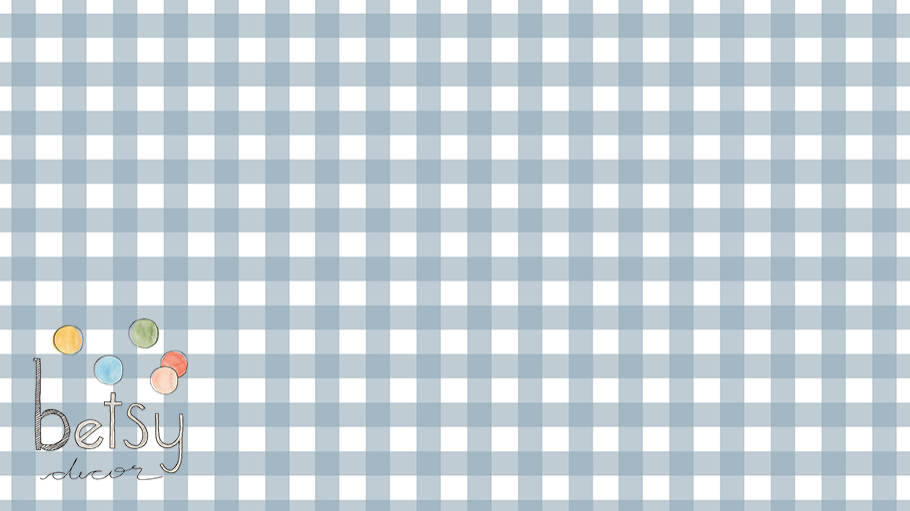 Mini Xadrez Azul Vintage Papel de Parede - Betsy Decor