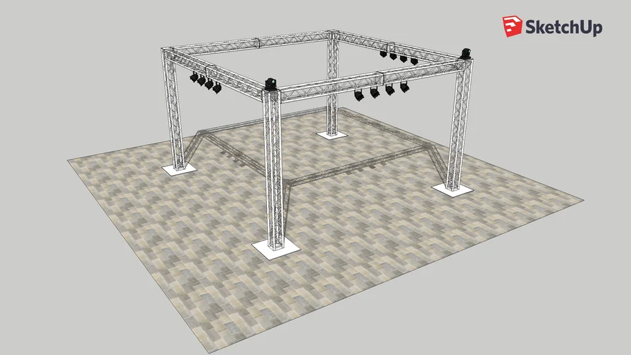 Cubo de truss 6x6x4 metros