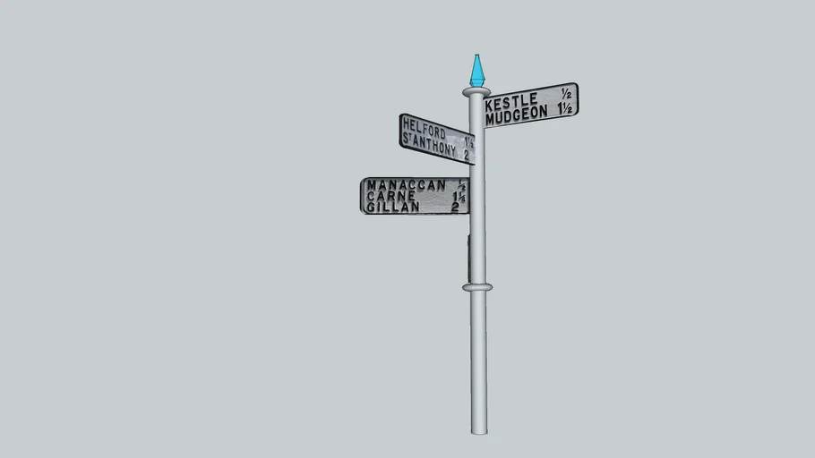 Iron signpost | 3D Warehouse