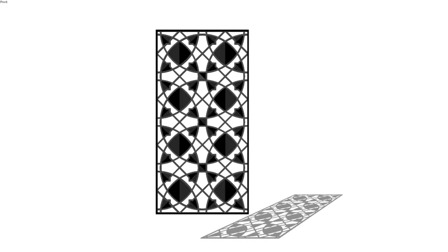 JALI PATTERN+CNC CUT+MODERN+METAL INLAY+PARTITION+CLADDING+PARTITION+CIRCLE +TRADITIONAL+ARABIC