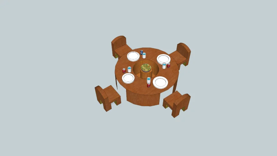 Wooden Table & Chairs