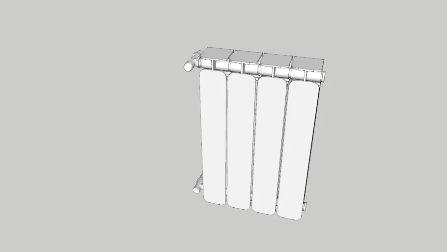 PEISA Tropical 80 heat radiator 4 components | 3D Warehouse