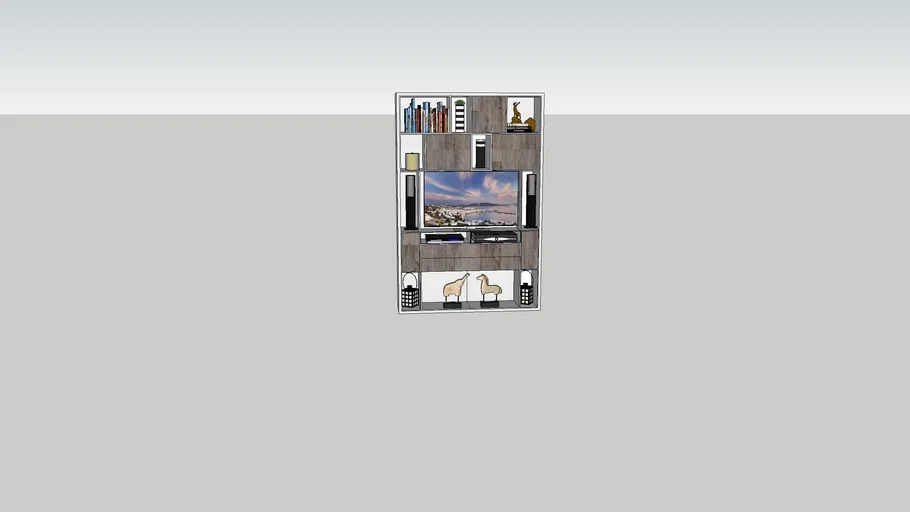 TV Unit with Pigeon Holes - 180cmW