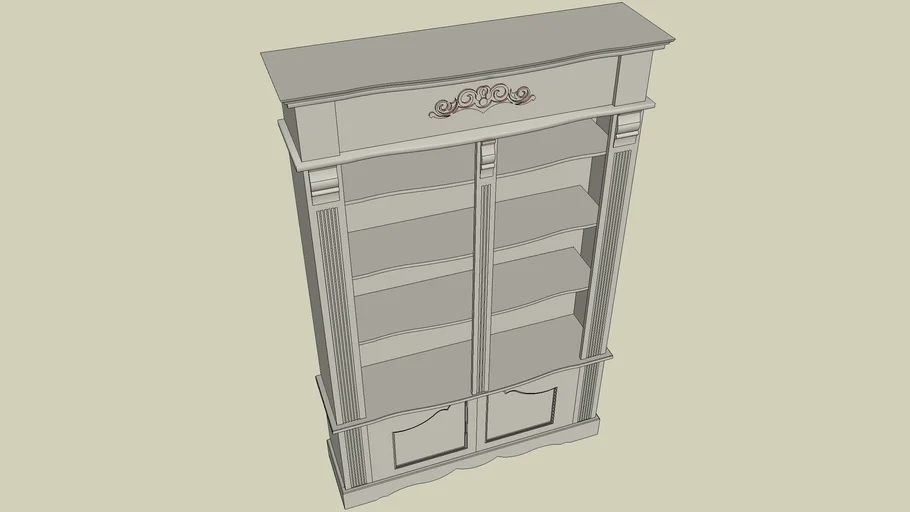 Bookcase Painted French Provincial Style