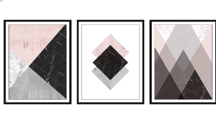 MARBLE ROSÊ GEOMETRIC ART
