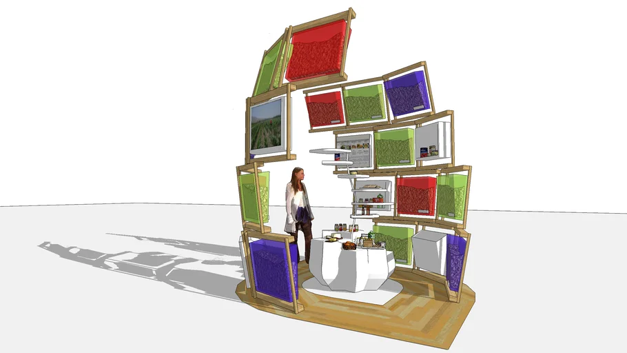Stand comercial de granos, semillas y productos orgánicos