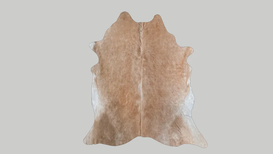 Tapete de Couro Formato Natural - Bege com Champanhe