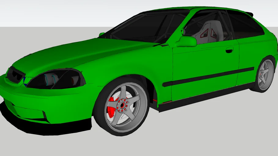 1997 Green Honda Civic Hatchback
