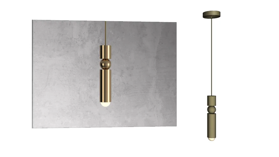 Gold pendant light