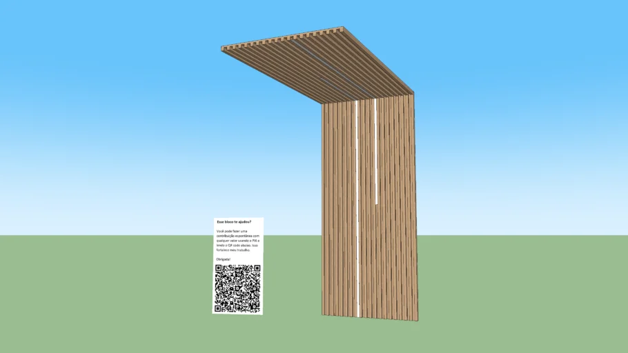 Painel ripado com LED