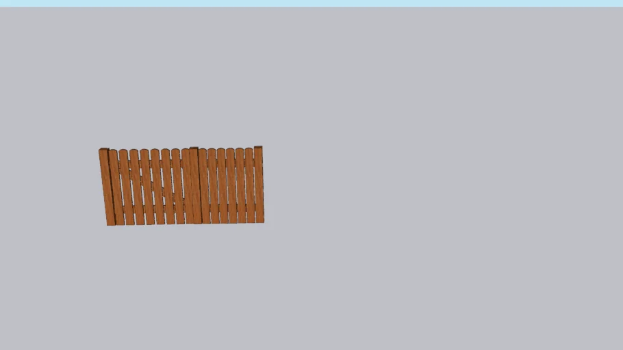 Wood fence with door