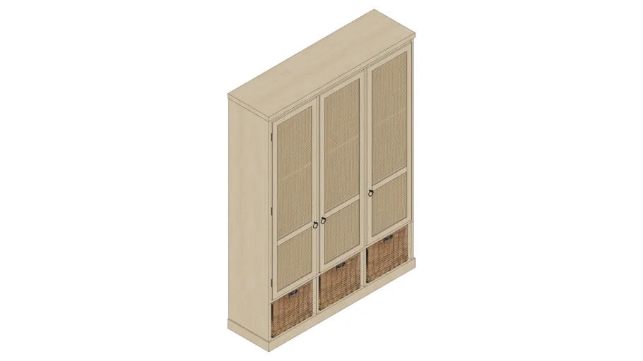 RATAN DOORS WARDROBE