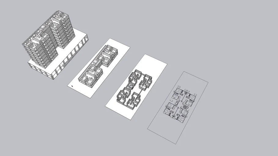MODELOS EDIFICIO VIVIENDAS VIS PROYECTO