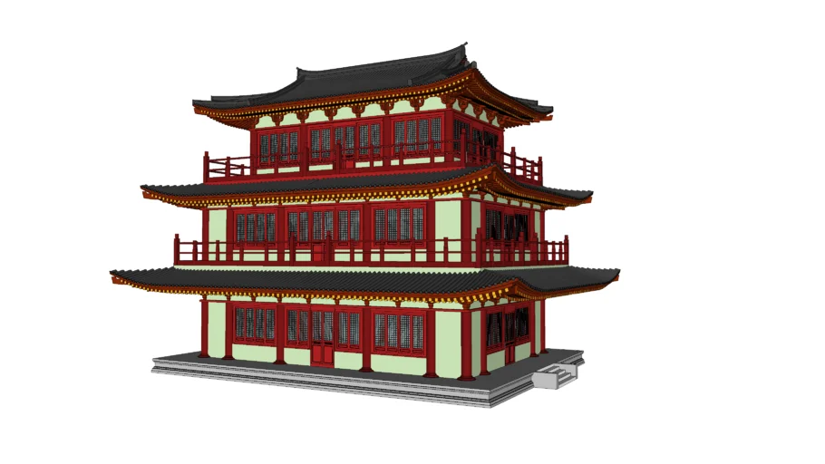中式古建筑阁楼 www.1skp.com
