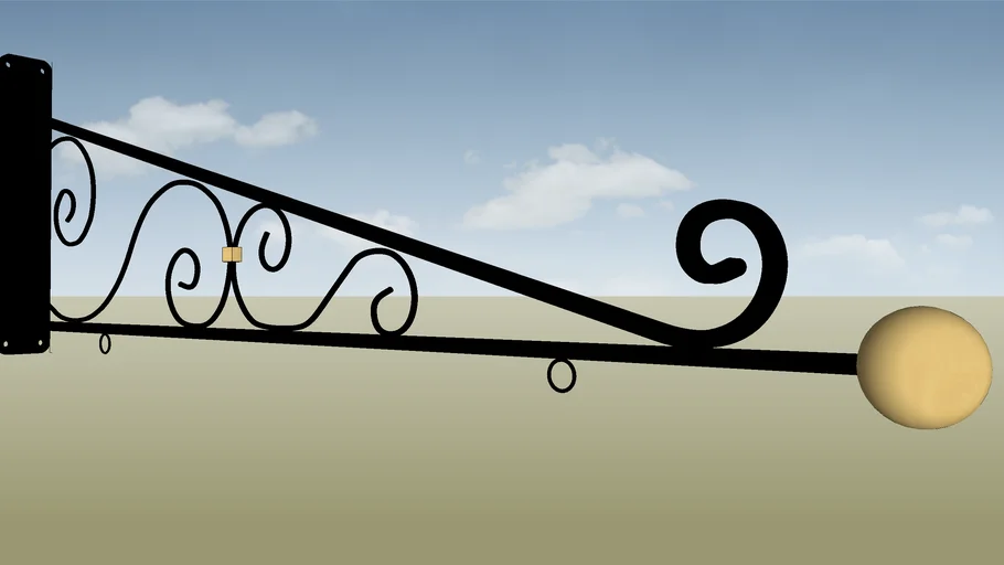 52" Triangle Scroll Blade Sign Bracket