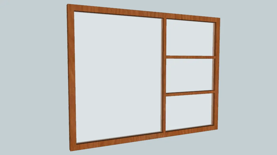 Wooden window frame 01