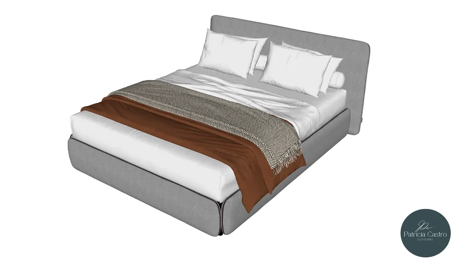 Cama Casal  com Cabeceira by Caligaris