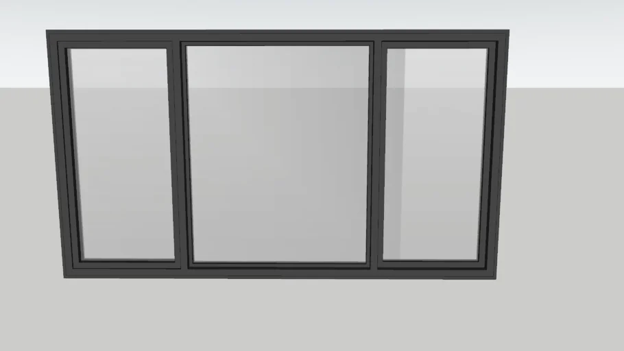 3 panel modern window