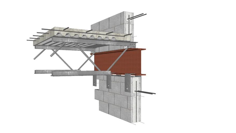 Floor Connection Detail, Open Web Steel Joists
