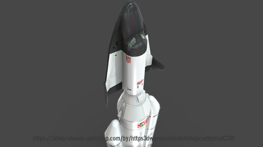 European Space Shuttle Hermes VSH with Ariane 5 rocket
