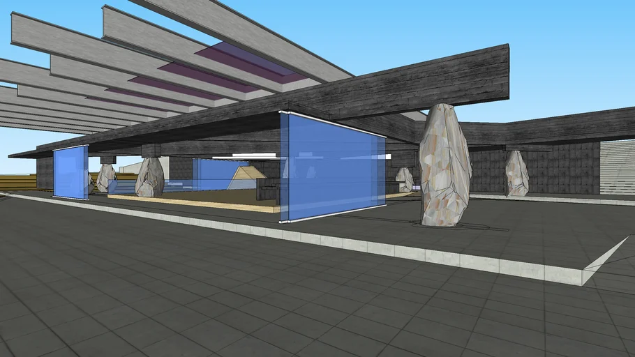 Restaurante Mestizo - Arq Smiljan Radic - Santiago de Chile (Con Texturas)