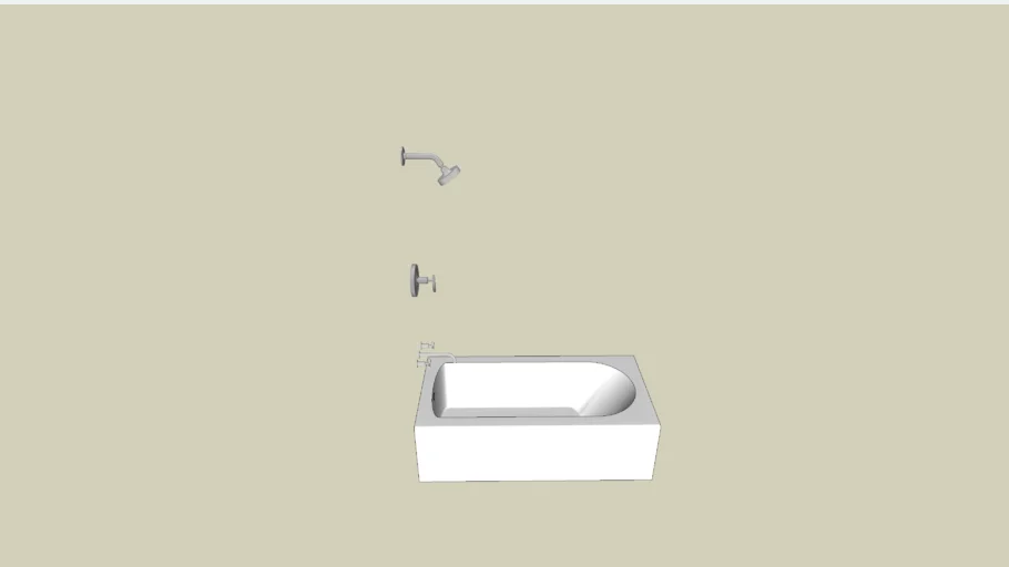 bathtub with shower head