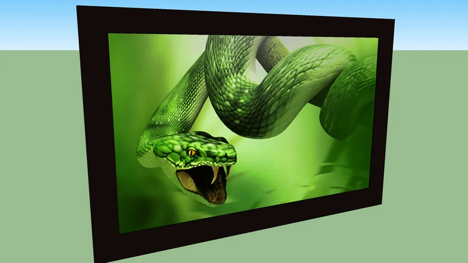 green snake painting