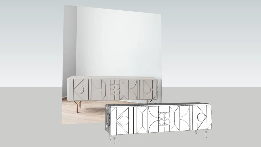 west elm pictograph media console flax