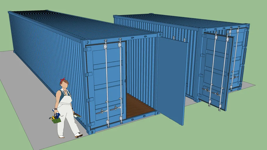 Container grande e pequeno
