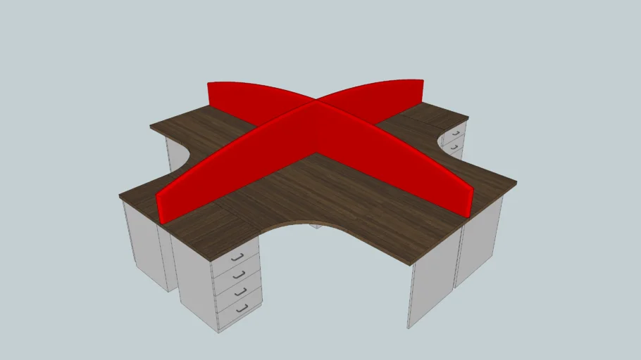 4-way Cluster desks + screens