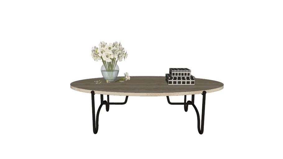 Peggy Outdoor Oval Coffee Table - Lulu and Georgia
