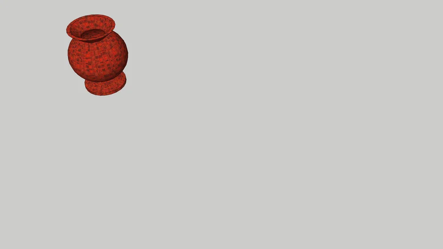 Red Mosaic Vase