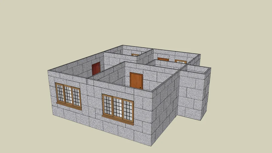 Casa Popular em Blocos de Isopor
