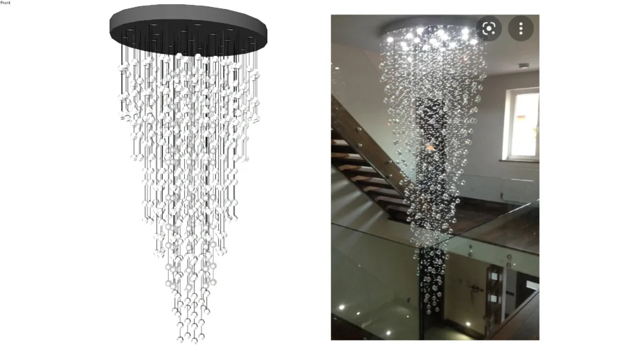 Crystal Chandelier (Long)
