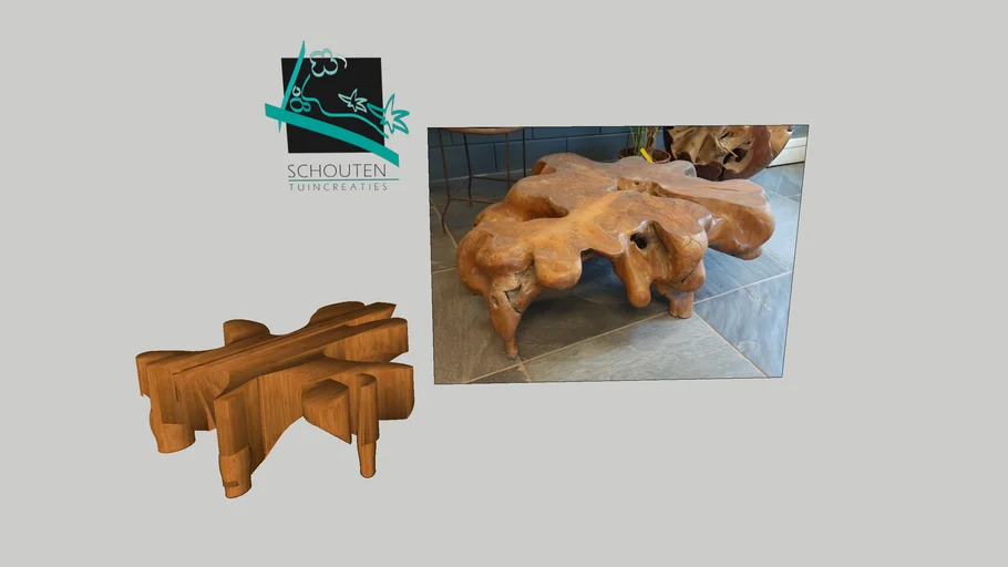 Teak wood coffee table