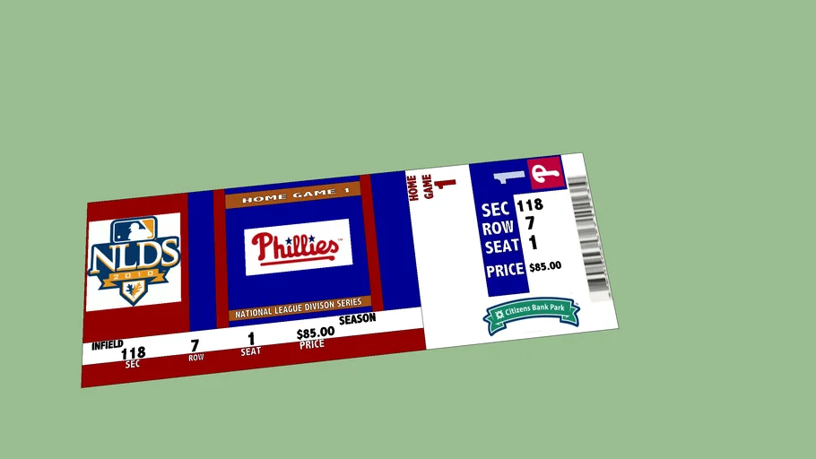 Phillies Ticket Stub