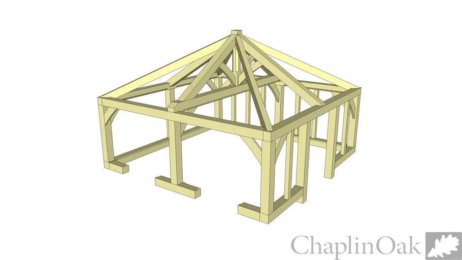 Square based pyramidal roof