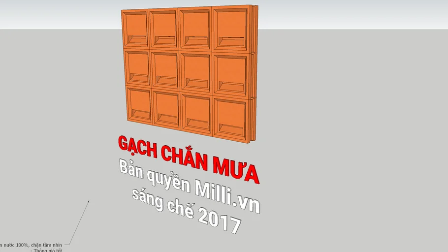 GẠCH CHẮN MƯA THÔNG GIÓ BẢN QUYỀN MILLI.VN