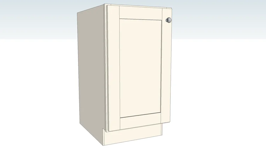 Base Single Door Full Height - Half Depth Shelf