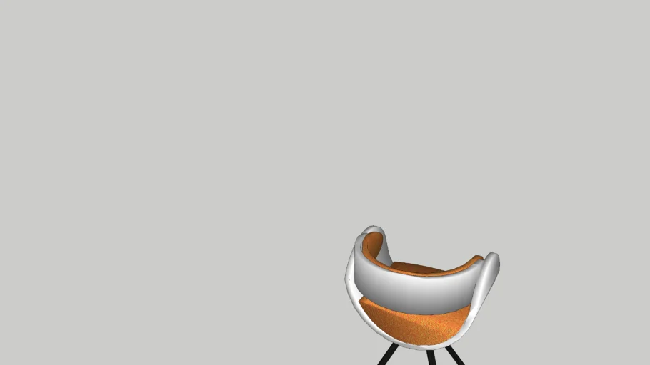 Orange chair accent dining