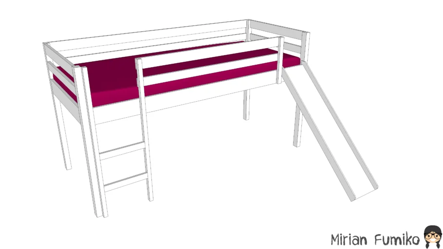 Cama com escorregador