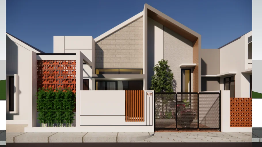 RUMAH MINIMALIS 1 LANTAI 8X15