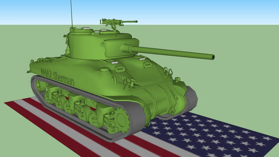 M4A2 Sherman Pawn Tank Chess Piece