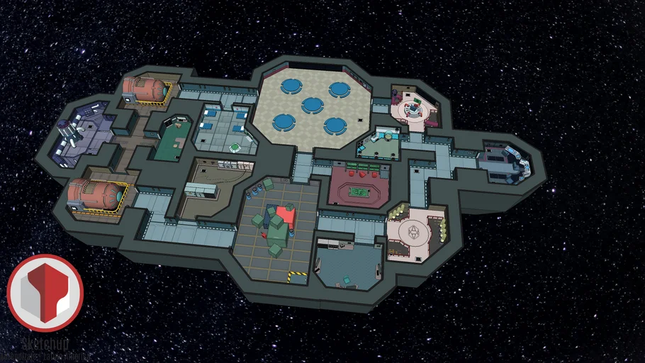 Among Us - The Skeld Map