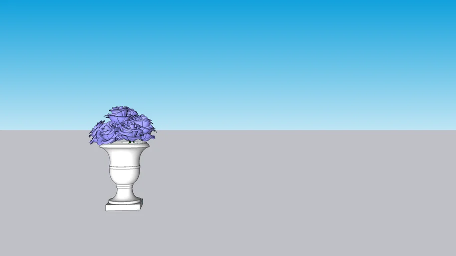 Vaso de flores - Rosa Azul
