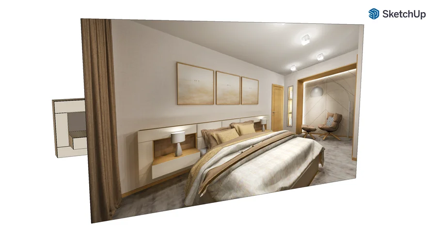 Bed with headboard - DBettyDesign