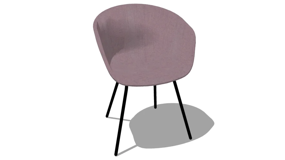 HAY About A Chair–With Arms–4-Leg Metal Base–Fully Upholstered