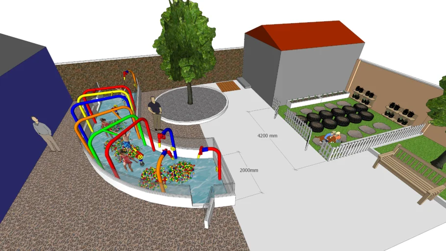 Kids Pool & Mini Garden